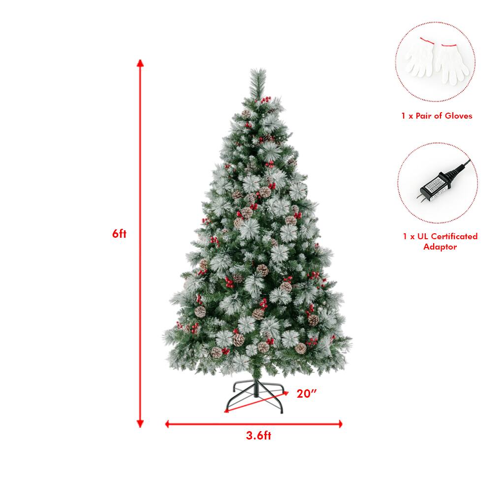 1 x Pair of Gloves  
1 x UL Certificated Adaptor  

6ft  
20"  
3.6ft