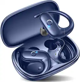 PRIMEPLUS - Wireless Earbuds Bluetooth Headphones Sport, Over Ear Buds with Deep Bass Sound, 60Hrs Playtime Earphones Redesigned - Blue