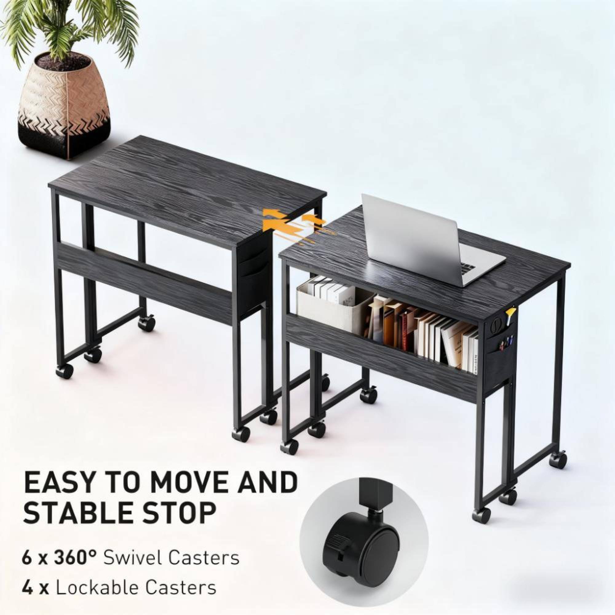 EASY TO MOVE AND STABLE STOP  
6 x 360° Swivel Casters  
4 x Lockable Casters