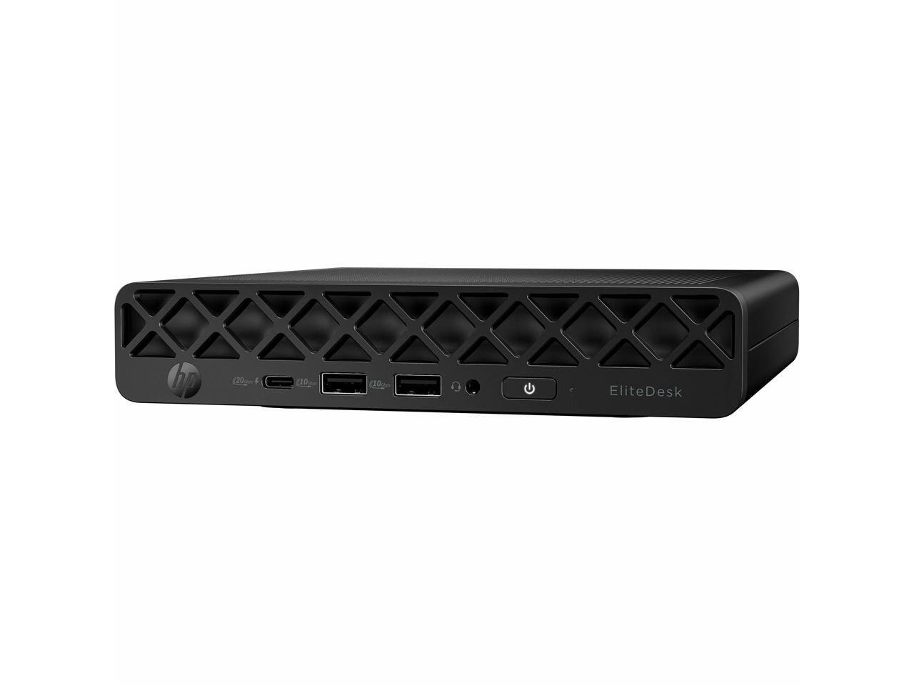 Alt View 1. HP - HP EliteDesk 8 G1i - Intel Core Ultra 7 - vPro - 16 GB - 256 GB SSD - Mini PC - Black - Windows 11 Pro - Jack Black.