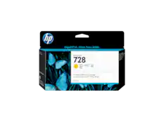 Original HP Ink - Vibrant. Precise. Reliable.
DesignJet 728
Yellow Amarillo 노랑 Jaune イエロー Giallo Gelb
HP Bright Office Ink Cartridge
Cartouche d'encre HP Office Bright
130 ml