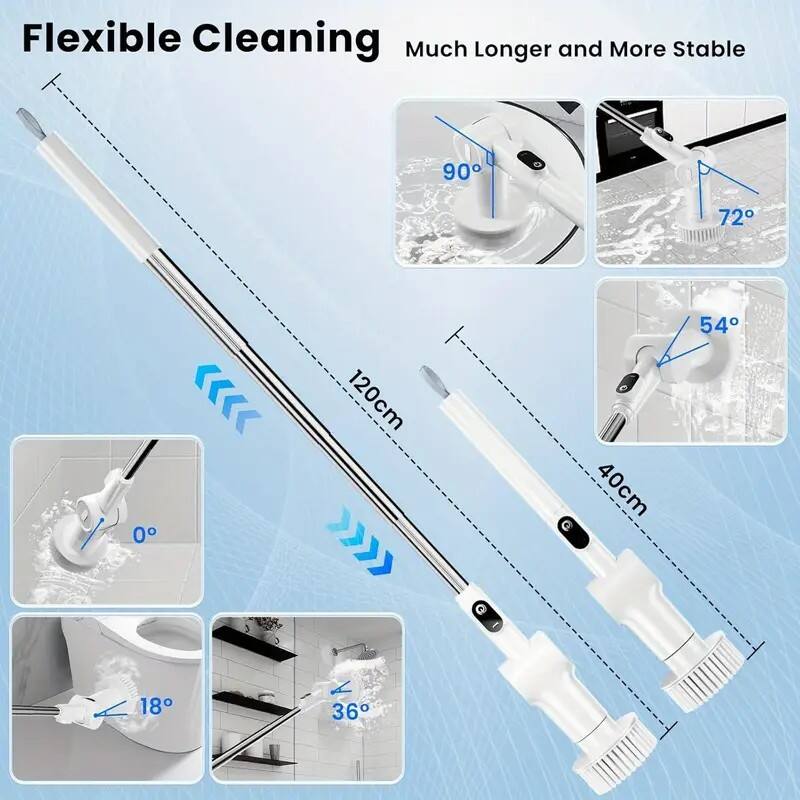 Flexible Cleaning, Much Longer and More Stable, 90, 72, 54, 18, 36, 0, 120cm, 40cm