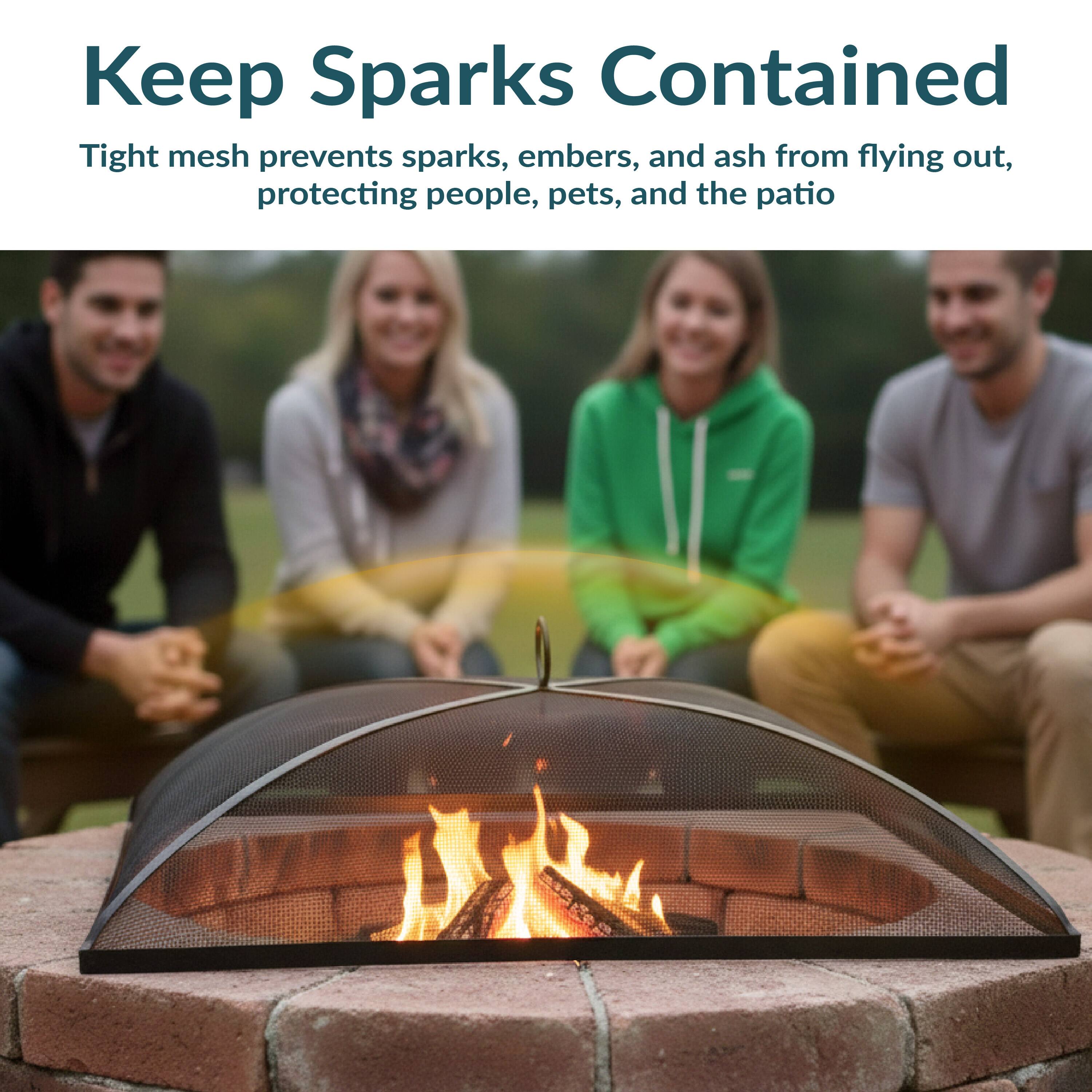 Keep Sparks Contained

Tight mesh prevents sparks, embers, and ash from flying out, protecting people, pets, and the patio