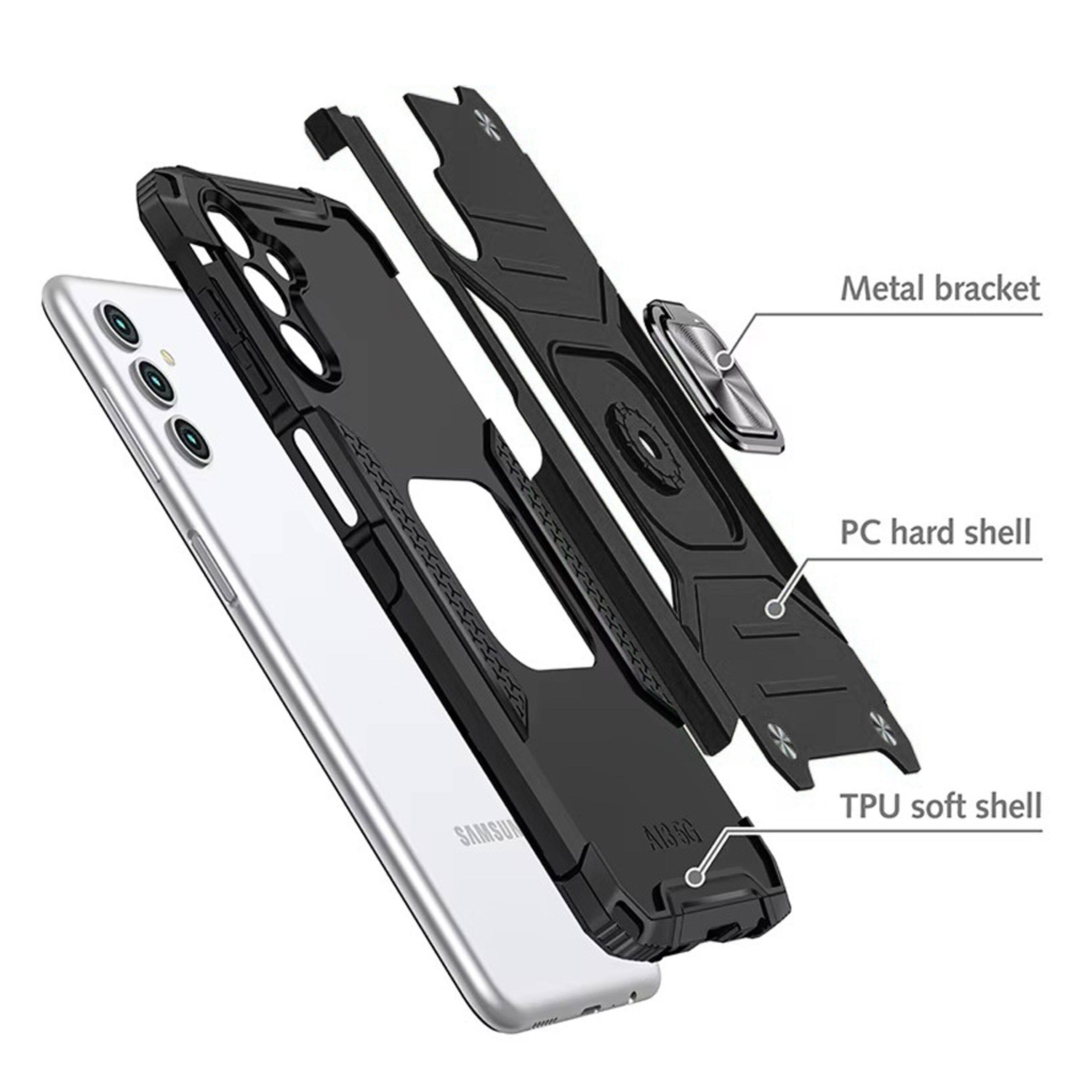 Metal bracket, PC hard shell, SAMSUNG A13, 5G, TPU soft shell