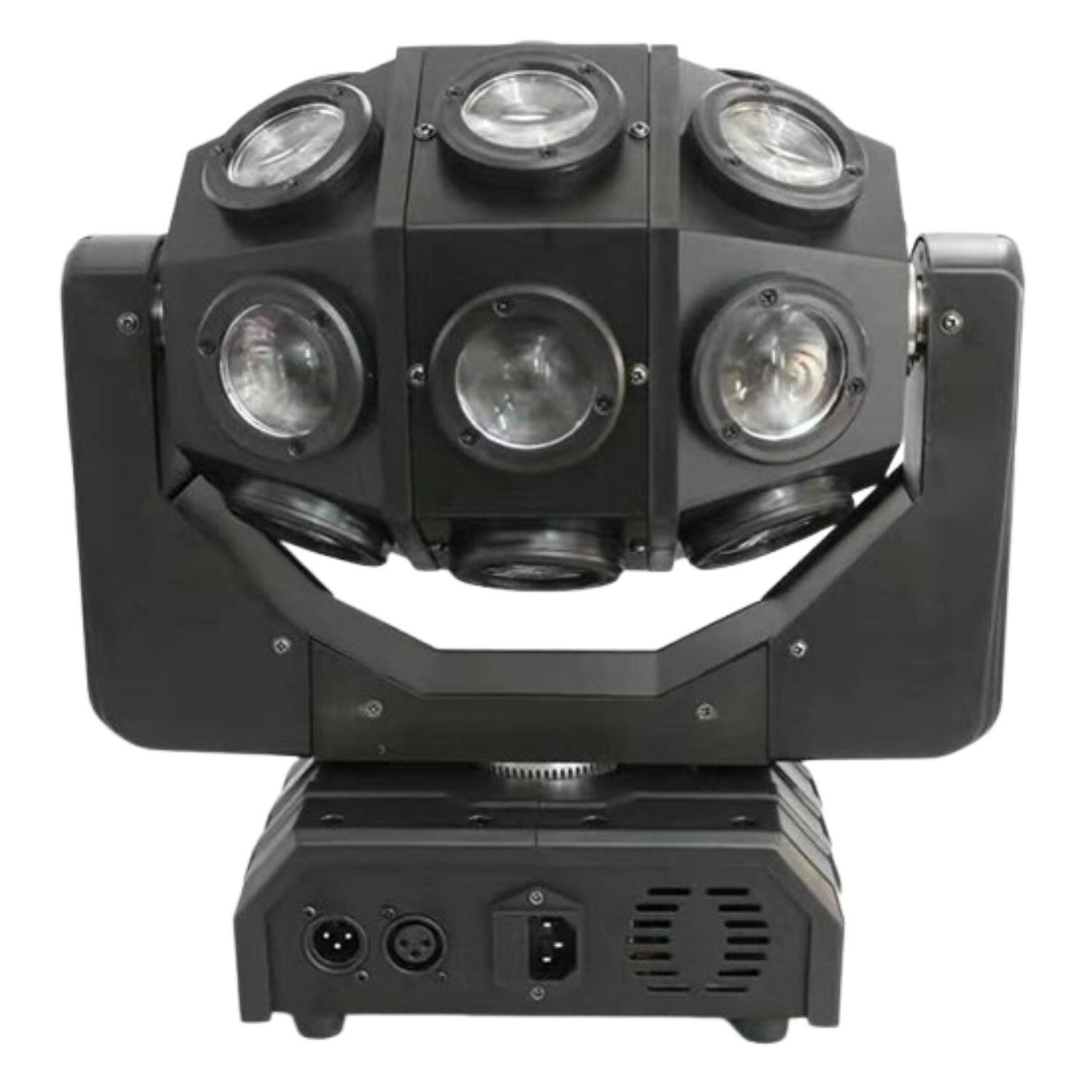 Front. Stock Preferred - 210W 18-LED RGBW Moving Head Stage Light - Black.