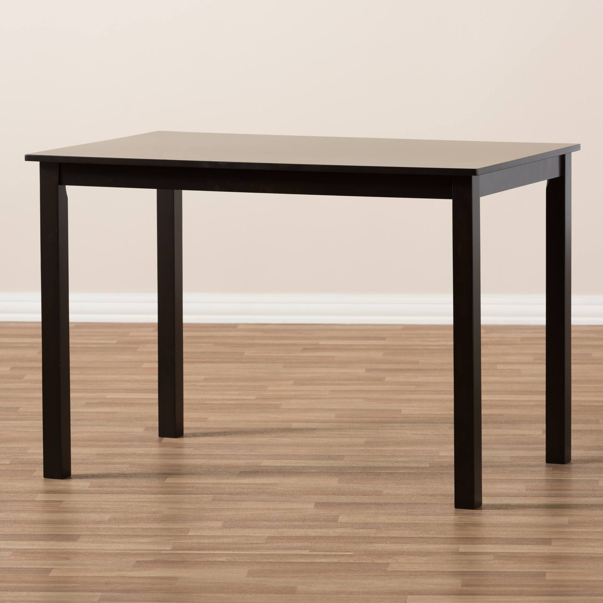 Alt View 2. Baxton Studio - Eveline Modern Finished Wood 43-Inch Dining Table - Espresso Brown.