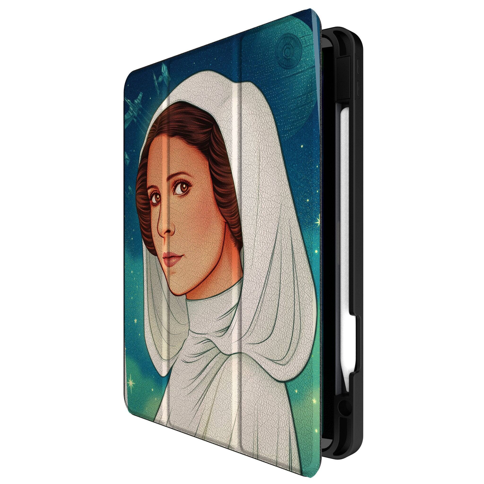 Angle. Keyscaper - Star Wars: A New Hope Portrait Tablet Case - Apple iPad Pro 12.9in (6th/5th Gen) - Princess Leia Organa.