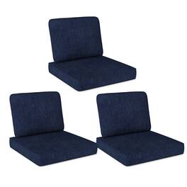 Costway - 6-Pack 24" x 24" Deep Seat Cushion & Back Pillow with Removable Covers Outdoor - Navy
