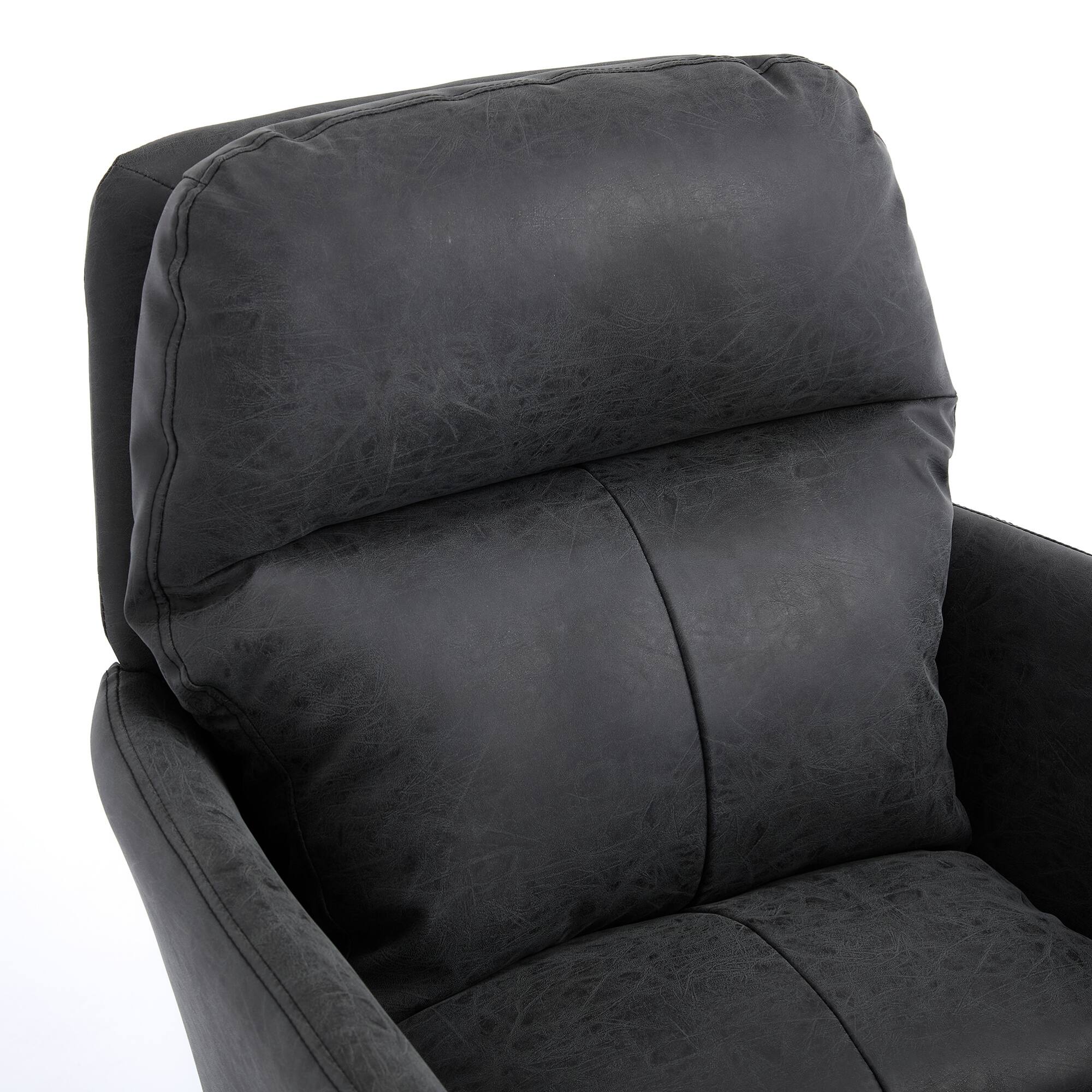 Alt View 7. GOODSILO - Ergonomic Executive Office Chair with Adjustable Height and PU Leather Upholstery - Black.