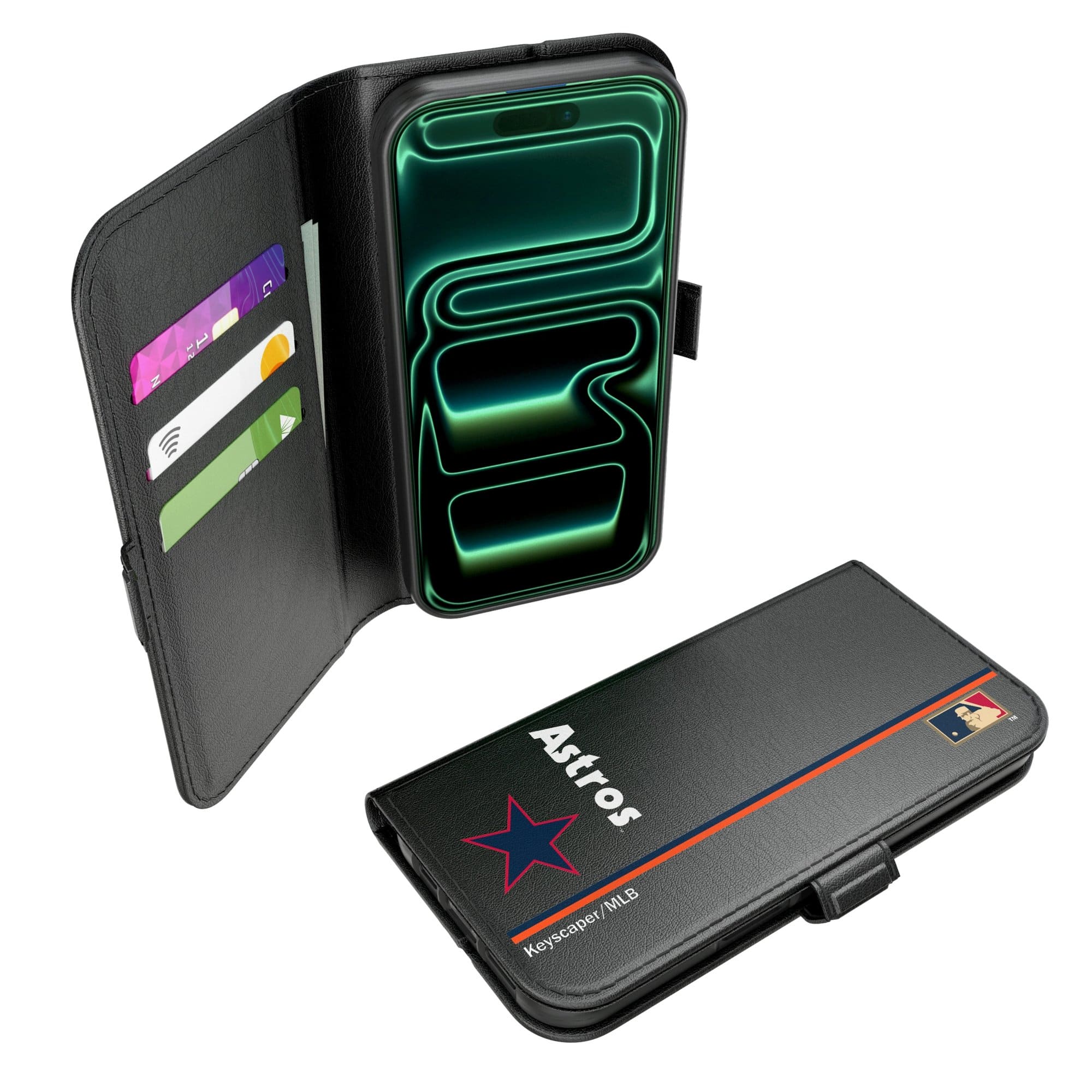 Keyscaper - MLB - Houston Astros iPhone Folio 2.0 Case - 17 - Black price history on PriceWatchPro