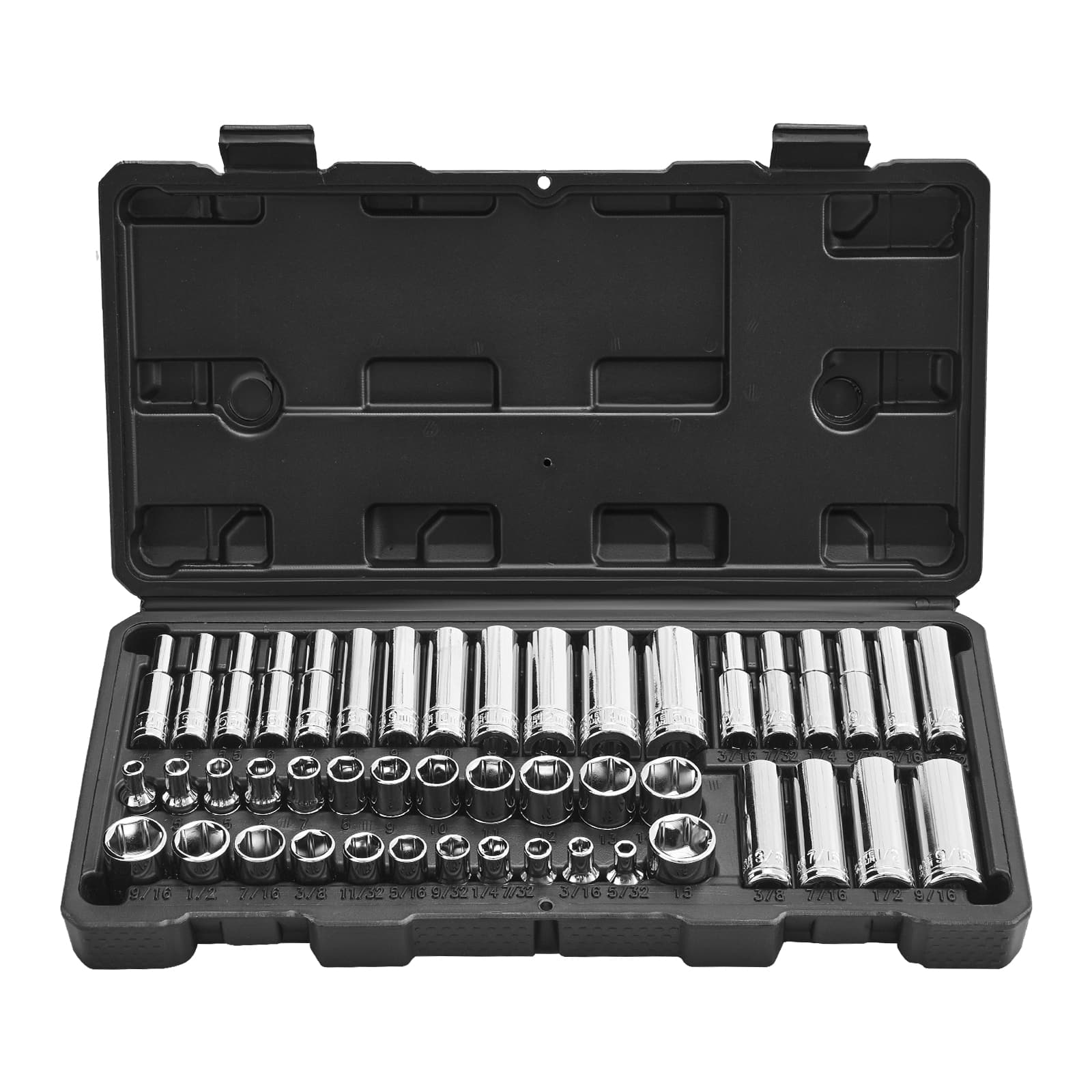VEVOR - Socket Set, 46 Pieces, 1/4 inch Drive Socket Tool Set, SAE and Metric Size, Deep and Standard, Mechanic Tool Kit - Black+Sliver price history on PriceWatchPro