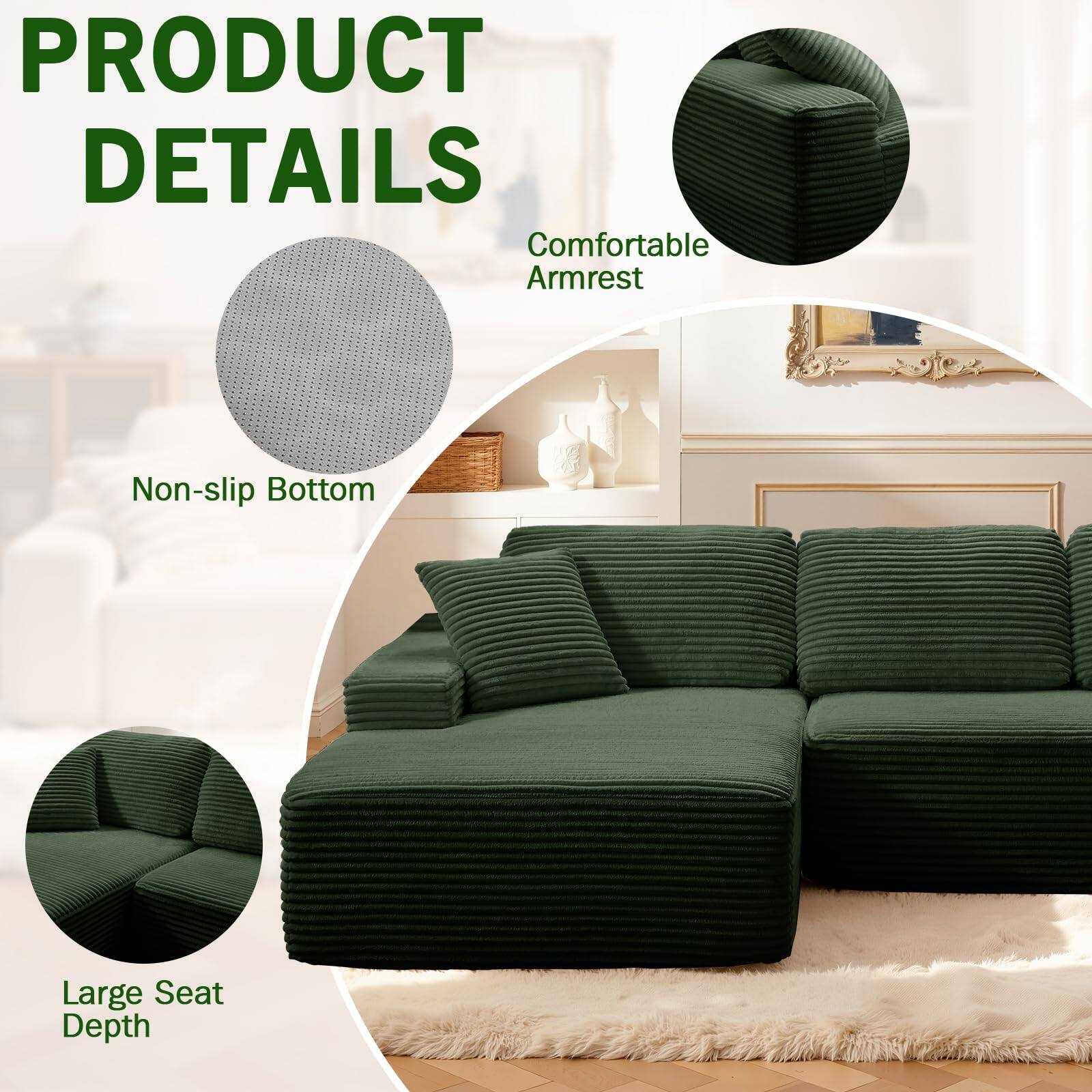 PRODUCT DETAILS

- Comfortable Armrest
- Non-slip Bottom
- Large Seat Depth