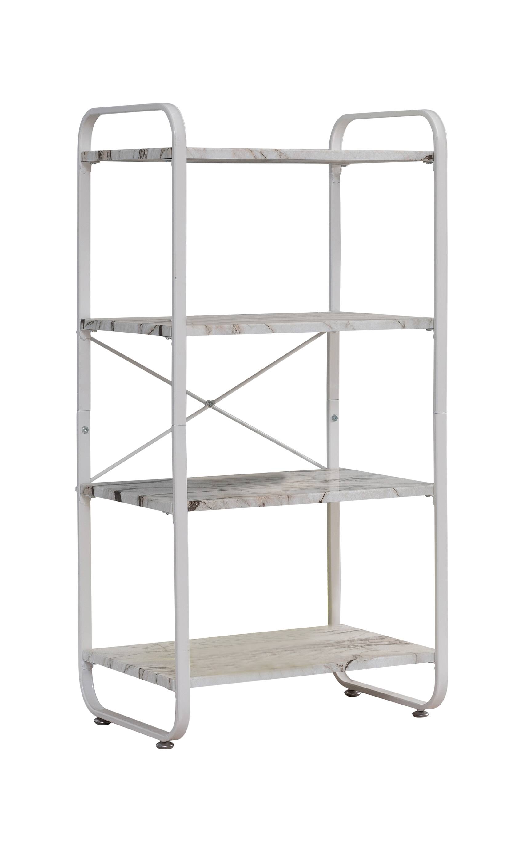 Angle. Kings Brand Furniture - Kings Brand Furniture Hillcrest 4-Tier Baker's Rack - White.