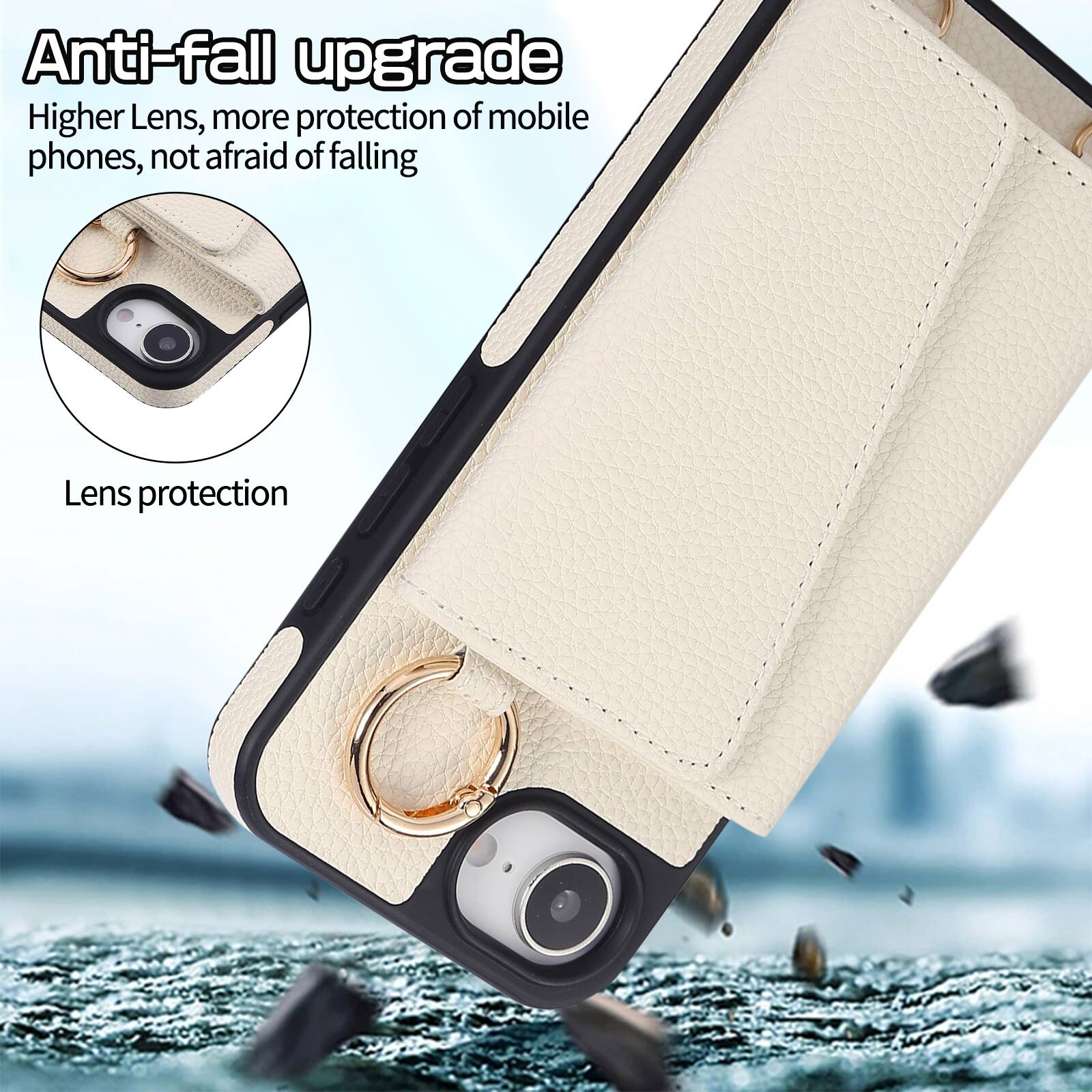 Anti-fall upgrade  
Higher Lens, more protection of mobile phones, not afraid of falling  
Lens protection