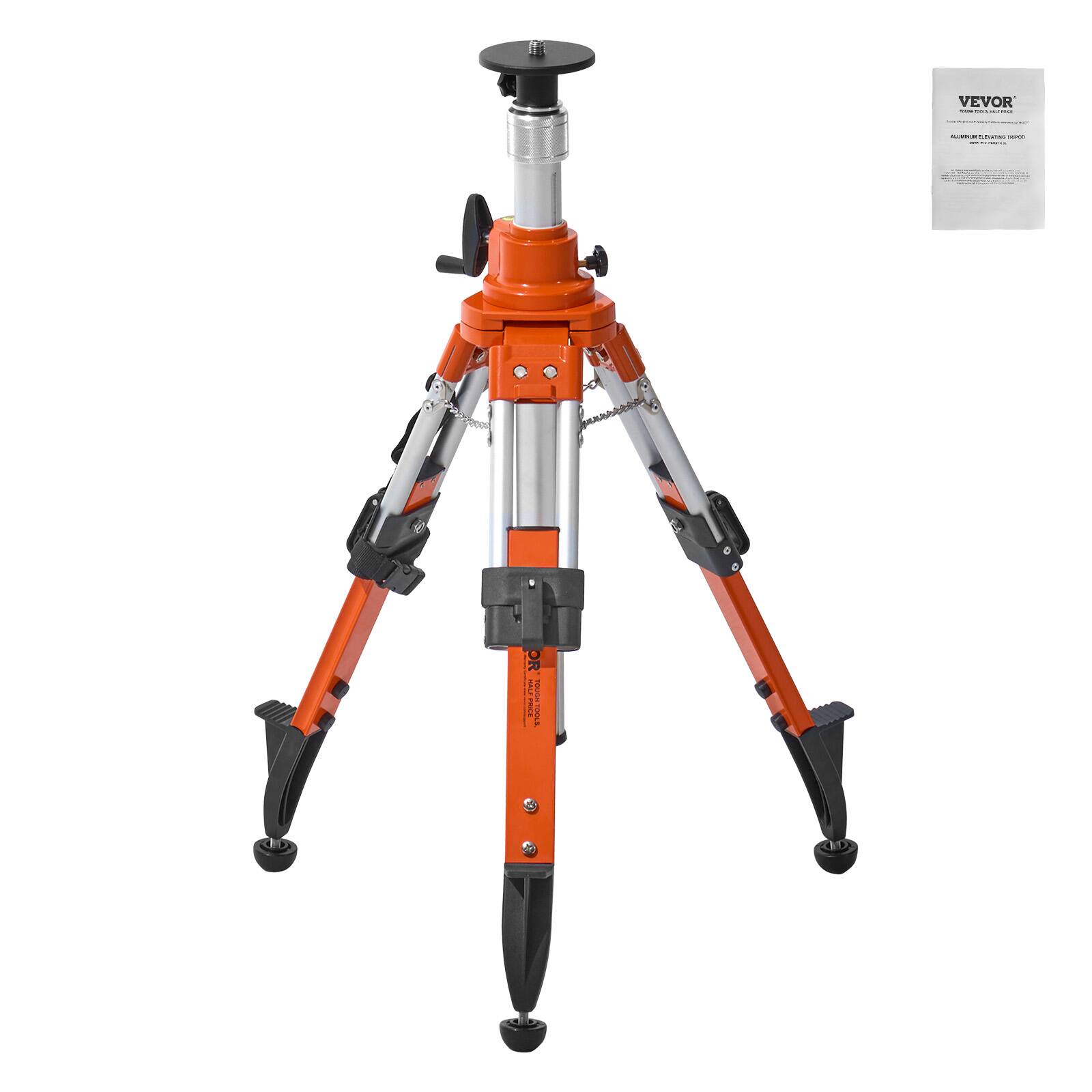 Alt View 5. VEVOR - Laser Level Tripod Stand, 5/8"-11 Thread Mount, 27.16-67.71 inch Height Adjustment Heavy Duty Survey Tripod - Aluminum Natural Color.