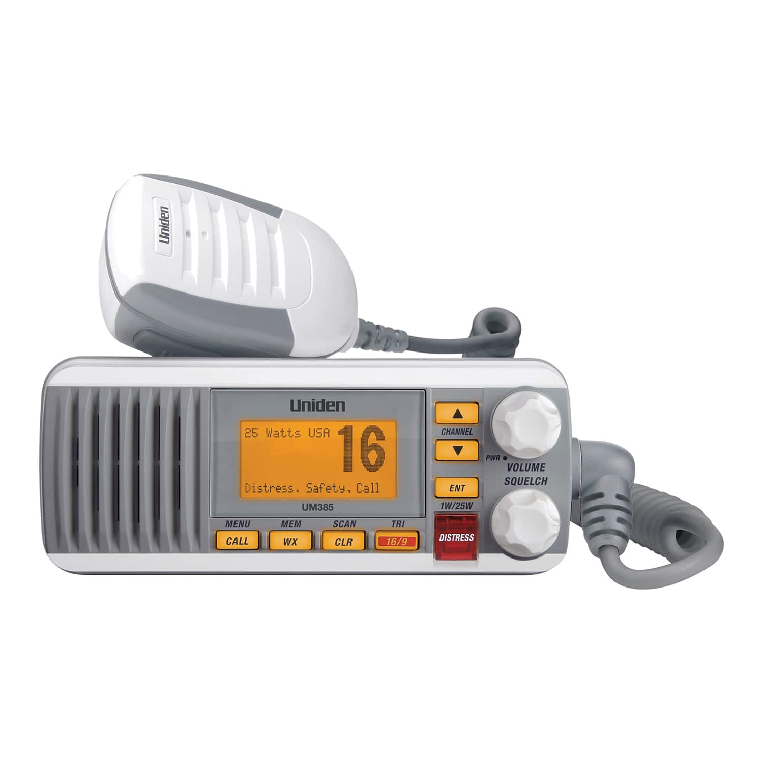 Uniden - 25-Watt Fixed-Mount VHF Marine Radio with DSC UM385 - White