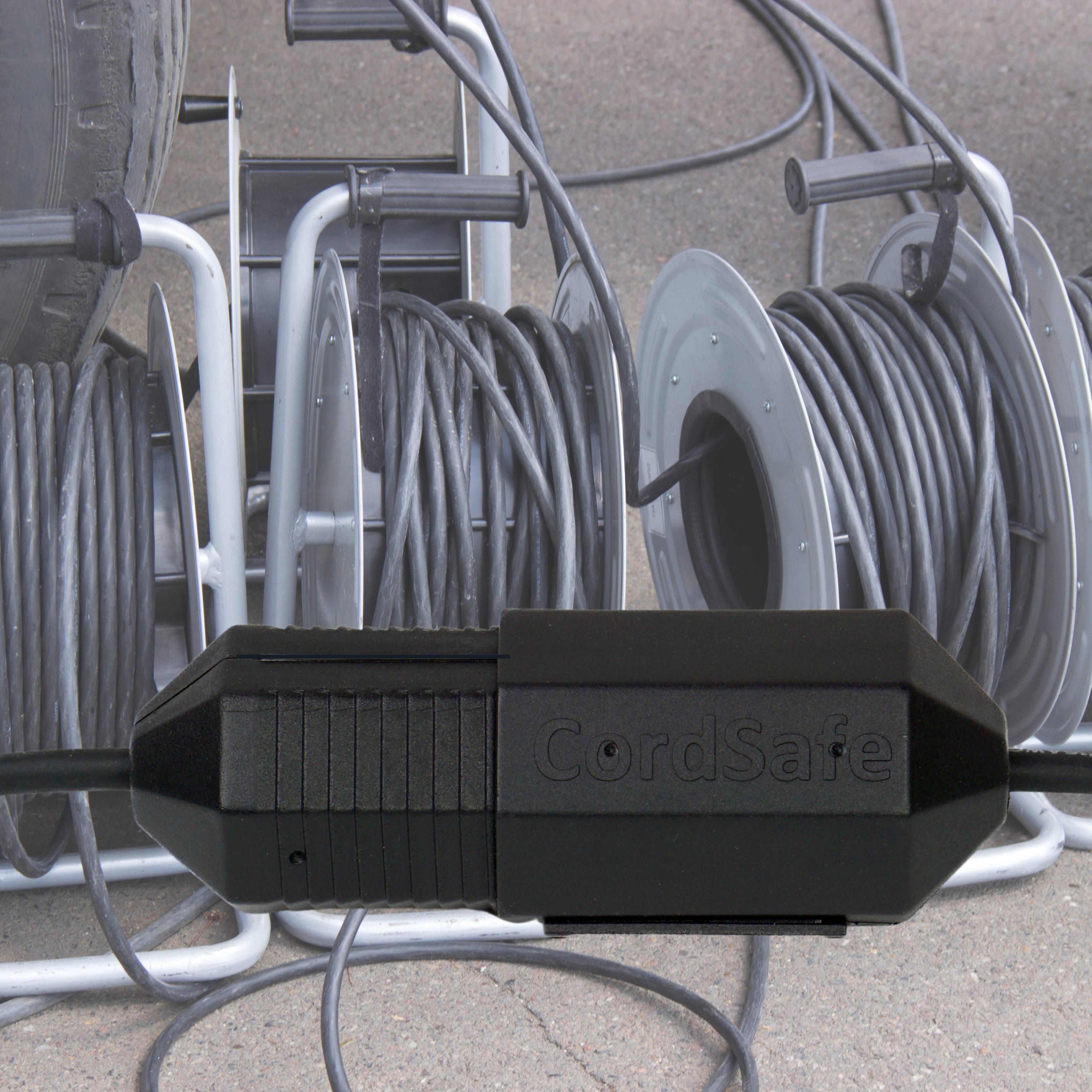 Alt View 1. CordSafe - CordSafe Plus Extension Cord Safety Cover, Water Resistant Plug Protector, Made in the USA, Black, 4-Pack - Black.