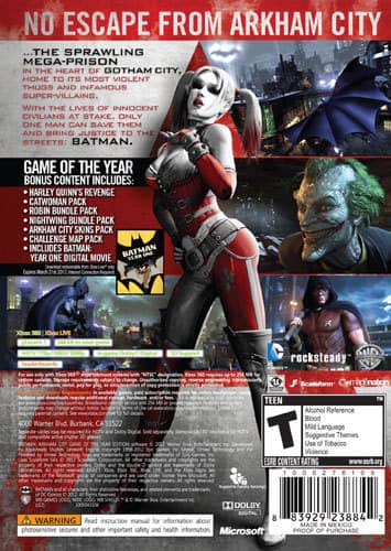  Batman: Arkham City - Game of the Year Edition (Renewed) :  Video Games