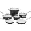 Cuisinart - Elements Pro 10-Piece Cookware Set - Black - Larger Front