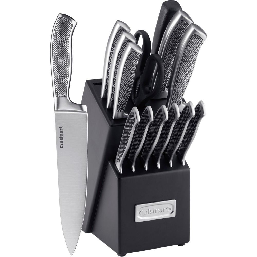 Angle View: Cuisinart - Classic Collection 15-Piece Cutlery Set - Black