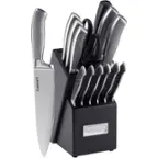 Angle. Cuisinart - Classic Collection 15-Piece Cutlery Set - Black.