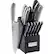 Angle. Cuisinart - Classic Collection 15-Piece Cutlery Set - Black.
