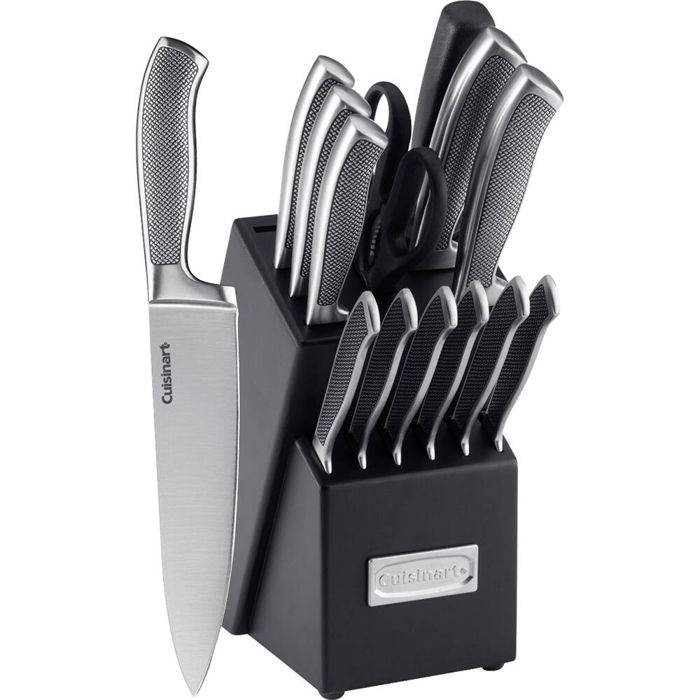 Left. Cuisinart - Classic Collection 15-Piece Cutlery Set - Black.