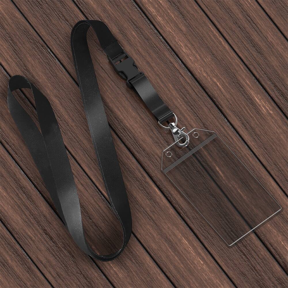 Alt View 4. GreatShield - 4 Pack Cruise ID Badge Holder with Lanyard & Water Resistant, Cruise lanyards with ID Holders, Lanyards for Cruise Black - Clear.