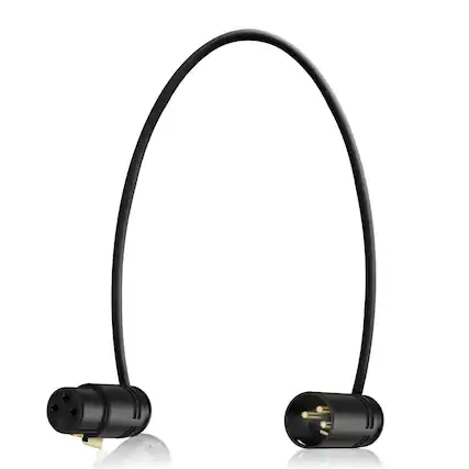 Front. HQRP - Adjustable-Angle Low-Profile 3-Pin XLR Female to Male Cable 10 in for Sound Devices 633 688 788T - Black.