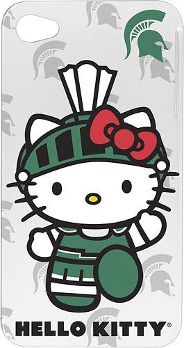 Front Standard. Tribeca - Hello Kitty Michigan State Spartans Case for Apple® iPhone® 4 and 4S.