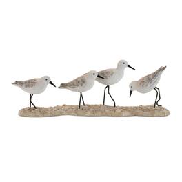 BreeBe - Sea Birds on Branch Figurine (Set of 2) - White, Black, Beige