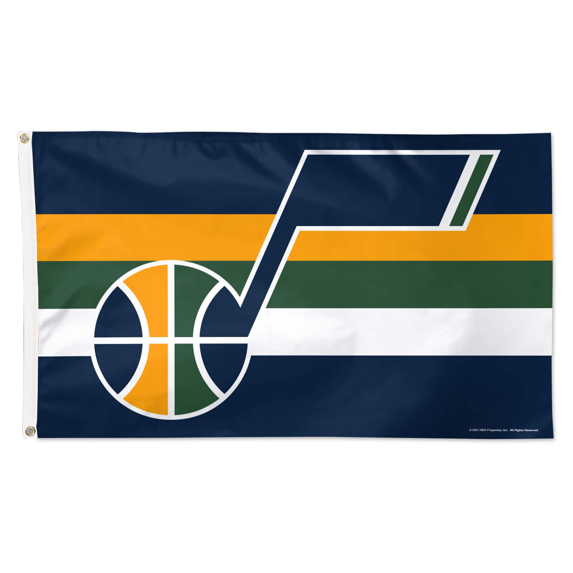 WinCraft - Utah Jazz 3' x 5' Horizontal Stripe Deluxe Single-Sided Flag - Multicolor