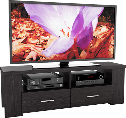 Angle View: CorLiving - Bromley TV Bench, for TVs up to 75" - Ravenwood Black
