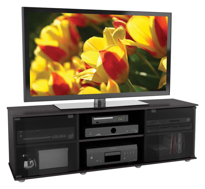 Sonax - TV Stand for TVs Up to 64" - Black - Larger Front