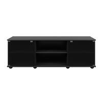 CorLiving - Holland Black Wooden TV Stand, for TVs up to 75" - Ravenwood Black - Front_Zoom