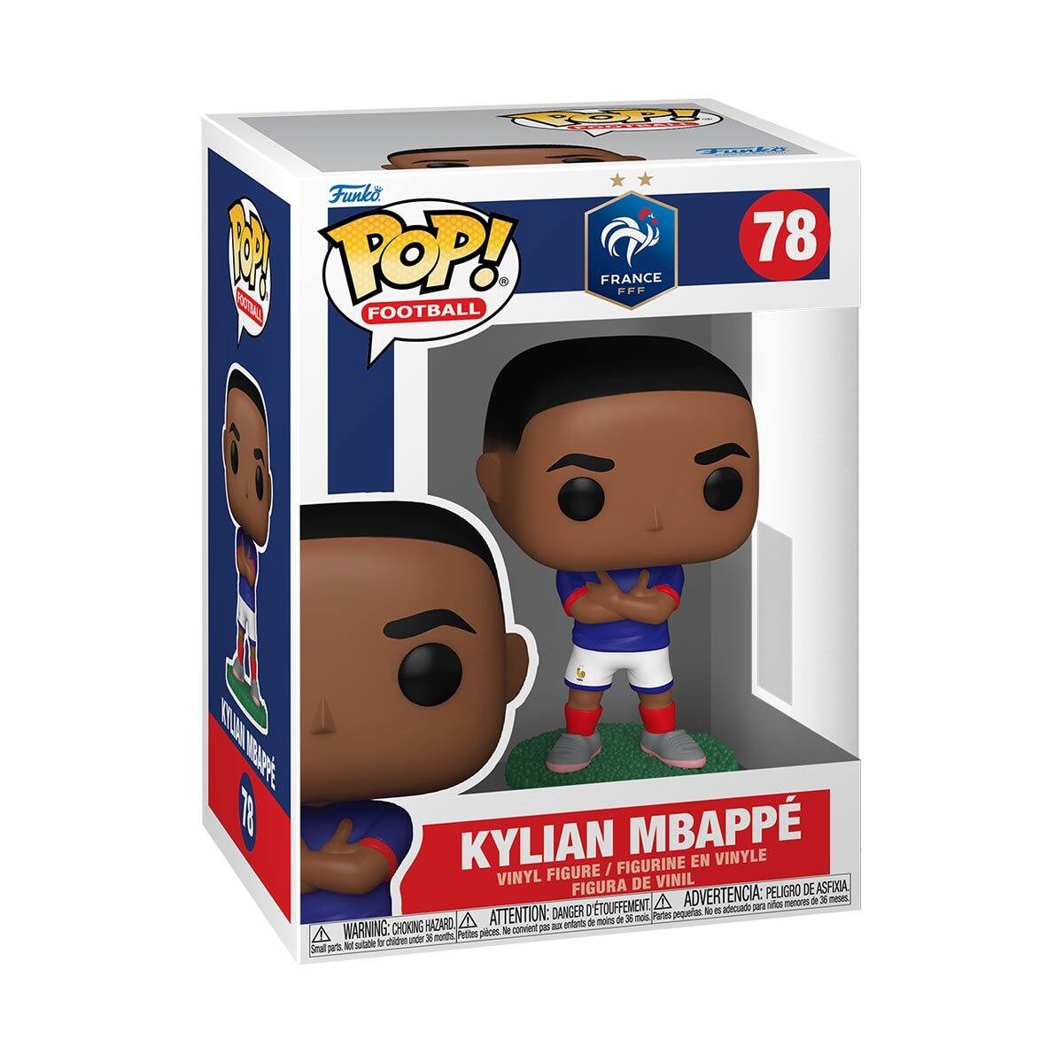 Funko POP! 78 France Football Kylian Mbappé / Figurine en Vinyle Vinyl Figure Vinil Figura de Vinil

Advertencia: Peligro de asfixia. No sies menor de 3 años. Attention: Danger d'asphyxie. Partes pequeras - a anfecuado 301 A dI - de 3 moit. Warning: Choking hazard, convient 20 - entarts A Pettes pices a phieen - x atur - sue.