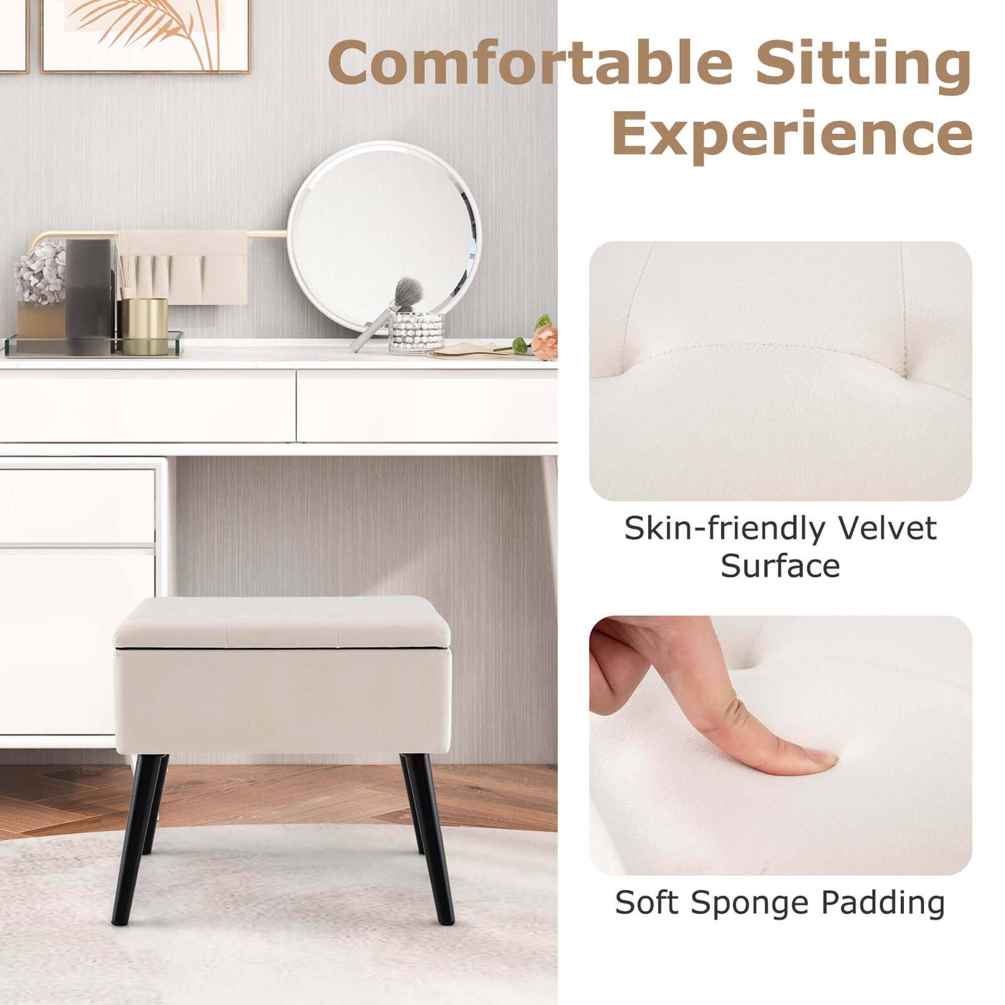 Comfortable Sitting Experience

Skin-friendly Velvet Surface

Soft Sponge Padding