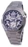 Bulova - Classic 98A179 Automatic 21 Jewels Men's Watch Stainless Steel Skeleton Dial 100M - Gunmetal