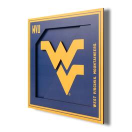 YouTheFan - West Virginia Mountaineers 12'' x 12'' 3D Logo Wall Art - Multicolor