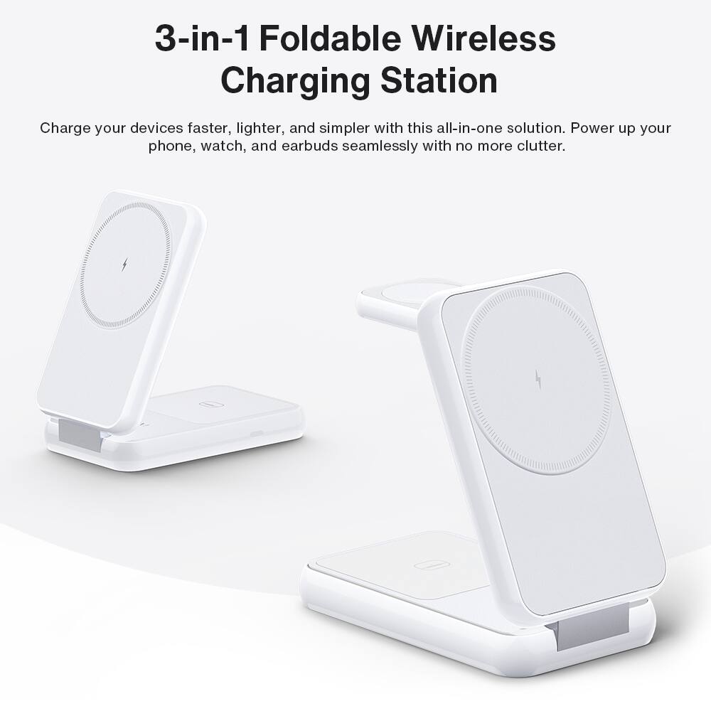 3-in-1 Foldable Wireless Charging Station

Charge your devices faster, lighter, and simpler with this all-in-one solution. Power up your phone, watch, and earbuds seamlessly with no more clutter.