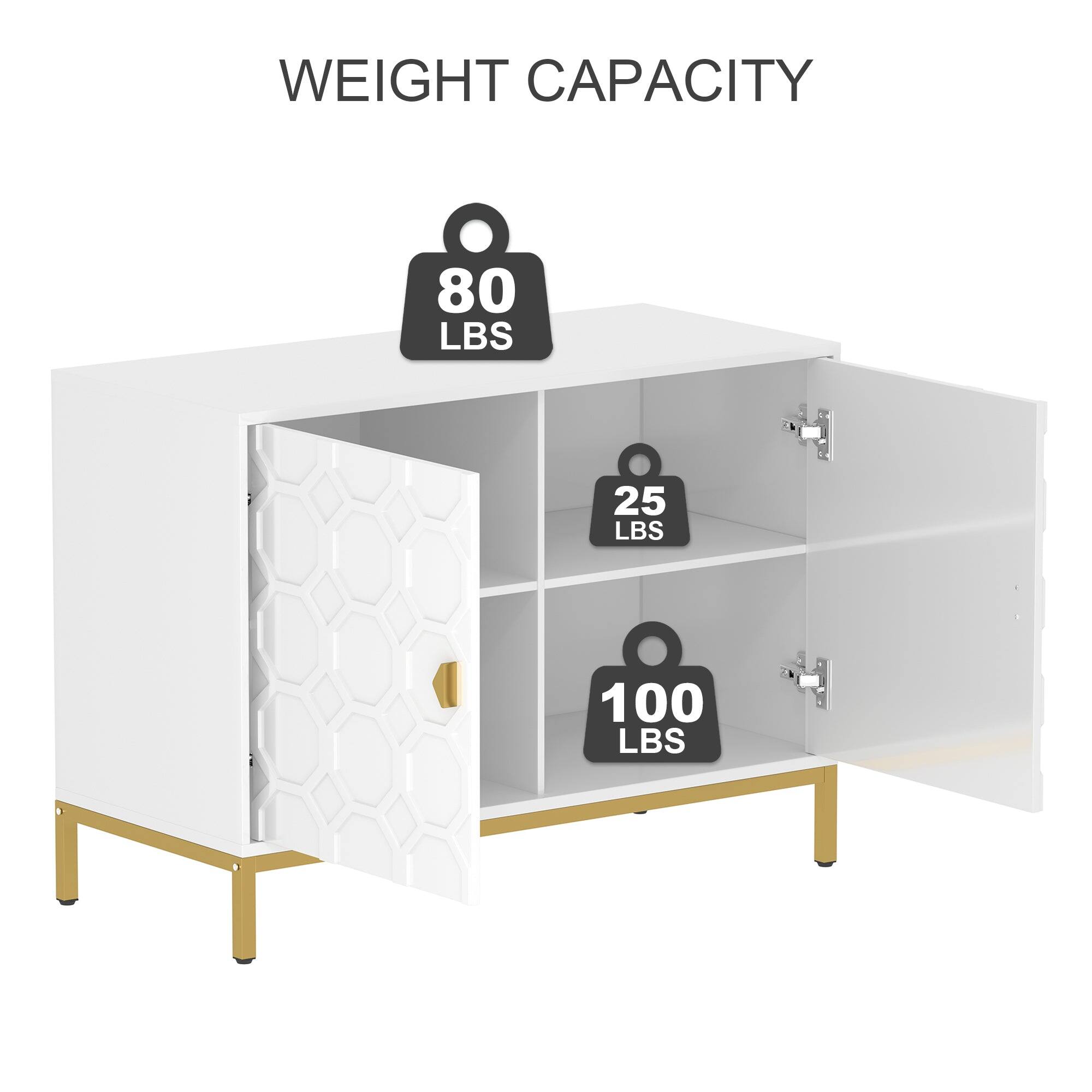 WEIGHT CAPACITY
80 LBS
25 LBS
100 LBS