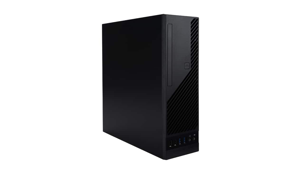 In Win - CJ712 8L Ultra Slim Micro-ATX Mini-ITX Small Form Factor Desktop with 265W Flex ATX PS Pre-Installed, 80mm PWM Fan - Black