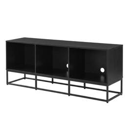 Crosley Furniture - Enzo Large Record Player Stand With Vinyl Storage - Black