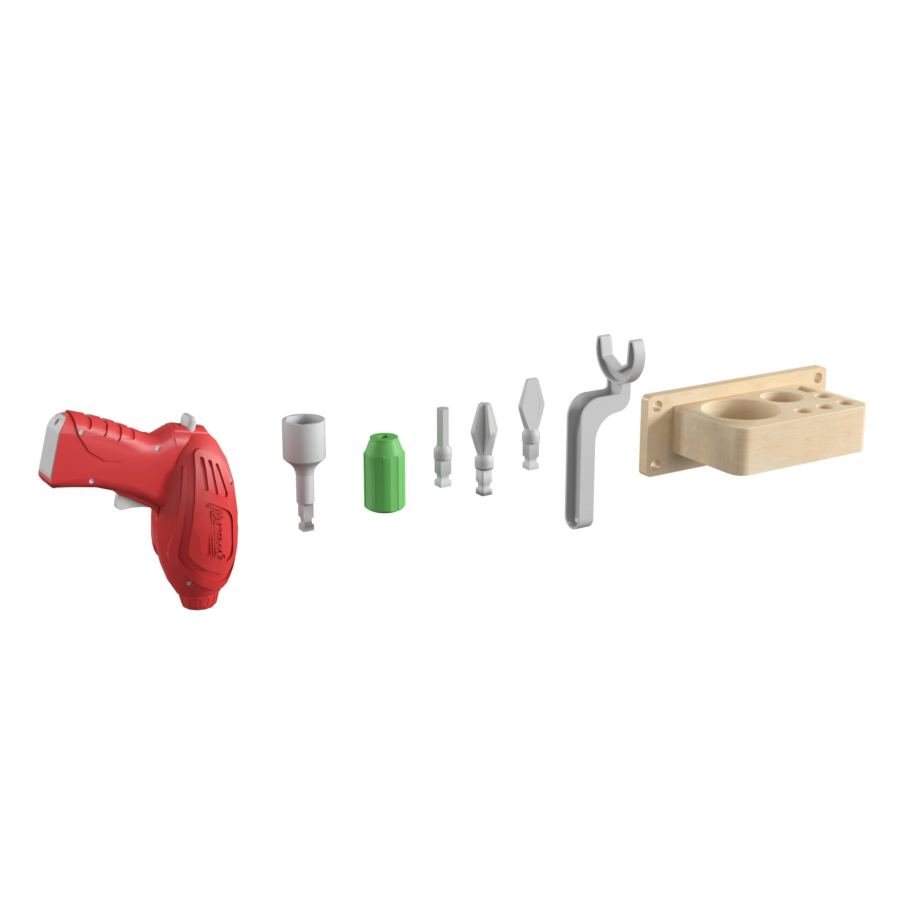 Flash Furniture - Bright Beginnings 8-Piece Tool and Holder Accessory Set for Modular STEAM Wall Systems (Wall Not Included) - Multi