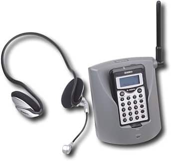 Angle Standard. Uniden - 2.4GHz DSS Mini Headset Cordless Phone - Silver.