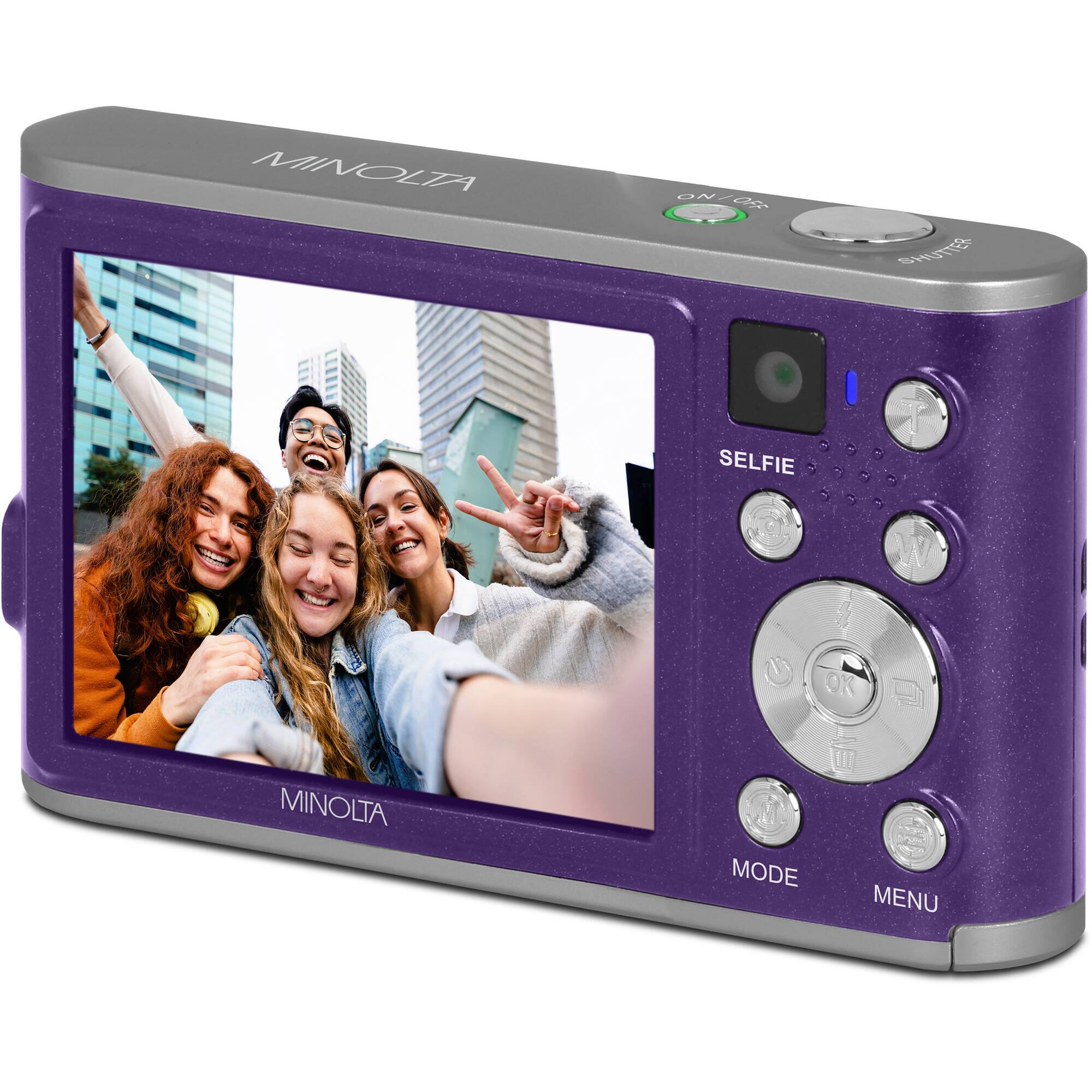 MINOLTA ON/OFF SHUTTER SELFIE & T W OK MINOLTA MODE III MENU
