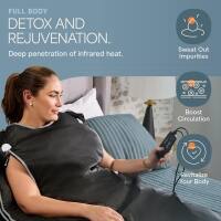 FULL BODY DETOX AND REJUVENATION.  
Deep penetration of infrared heat.  
Sweat Out Impurities  
Boost Circulation  
Detoxify Your Body