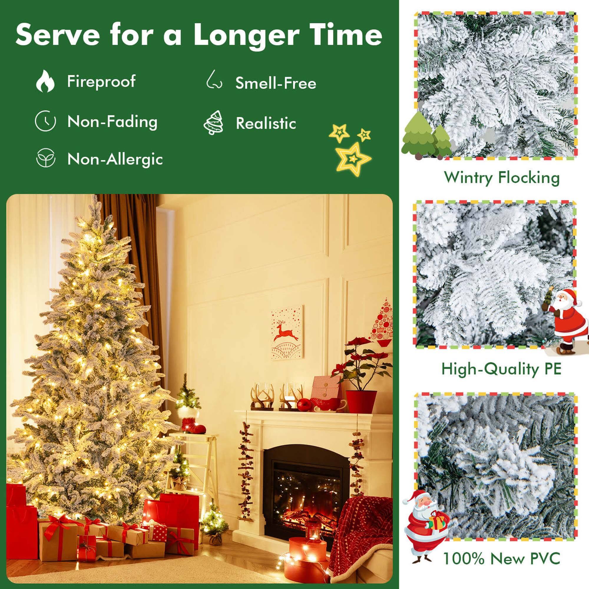 Serve for a Longer Time

- Fireproof
- Smell-Free
- Non-Fading
- Realistic
- Non-Allergic

Wintry Flocking

High-Quality PE

100% New PVC