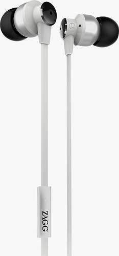 Front. ZAGG - ZR Six Earbud Headphones - Clear.