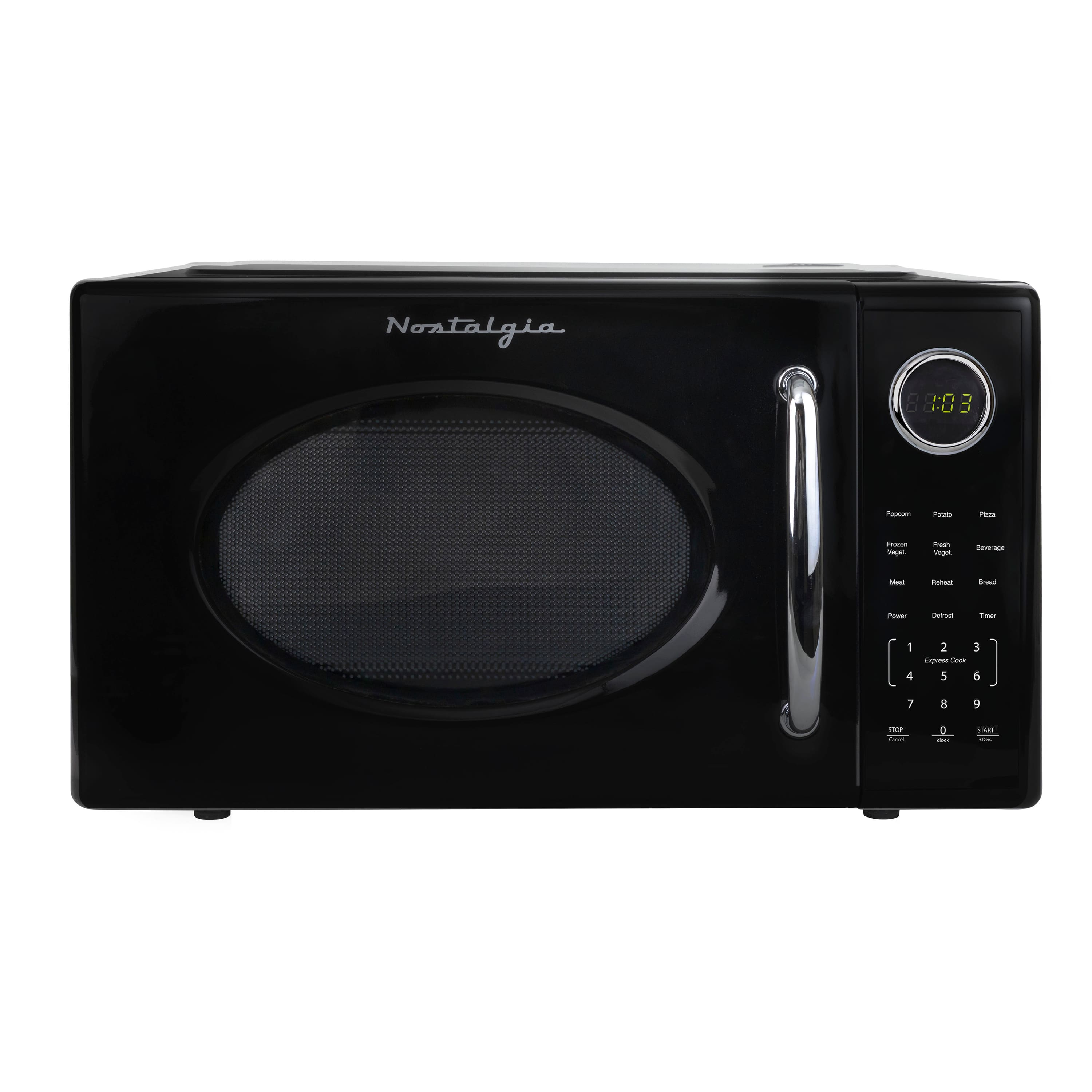 Nostalgia - Retro 1.1 cu. ft. 1000 - Watt Countertop Microwave - Black